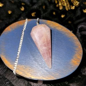 Rose quartz pendulum